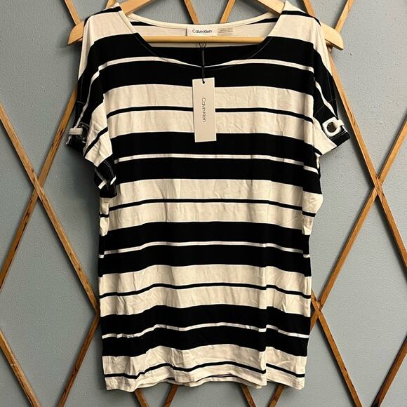 NWT Calvin Klein Cold Shoulder Top - Picture 1 of 4
